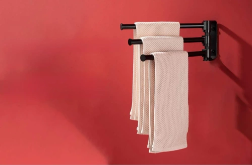 BTS-R003-B | Porte-serviettes de salle de bain | 3 bras pivotants