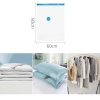 VCB-10en1-BLANCO | Bolsa de vacío para guardar ropa, ropa de cama | Kit de almacenamiento con bomba 
