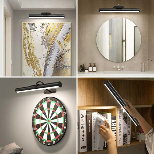 LED rechargeable wall light | wireless wall lamp | adjustable color temperature and brightness | magnetic mounting | remote control with timer | WML-L50