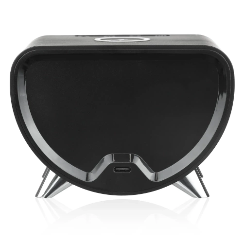 Chytrý LED budík s 15W Qi nabíječkou, teploměrem a 3 budíky | USB hodiny do ložnice | SZ07-15W-BR