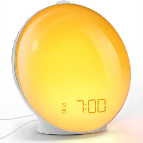 WRSL22 | Wekker met LED-licht | Nachtlamp met zonsopgangsimulatie