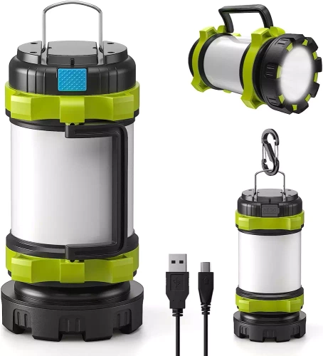 HC-260 | Lámpara LED multifuncional para camping, linterna turística con función powerbank | Luz roja | 6 modos de iluminación, 800lm, 3700mAh, hasta 20h de funcionamiento, IPX4