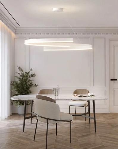 RLO-60CM-80W-W | Modern függőlámpa 60 cm | Spirál LED lámpa 80W