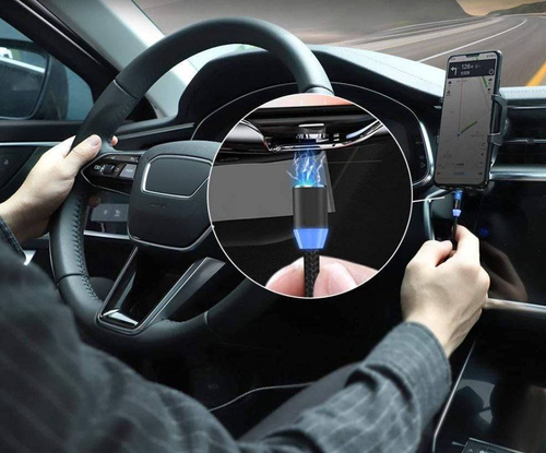 AM23 | 3в1 1М | Магнітний USB кабель для зарядки телефону | Quick Charge 3.0 2.4A