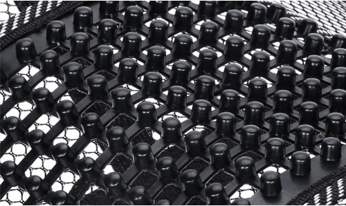 Rückenstütze für Autositz | ergonomische Lendenwirbelstütze, zur Befestigung an Stuhl oder Sessel | schwarz | GLY-440-BLACK