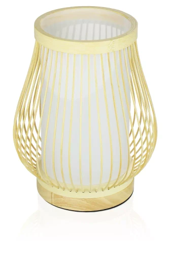 DLM-P240 | Álló éjjeli lámpa 25 cm, bambusz, E27 menet