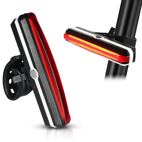 Výkonné COB 100lm zadné svetlo na bicykel | Svetlo na bicykel so vstavanou batériou - nabíjateľné cez USB | Ľahké svetlo na bicykel 40g | BK-L2266