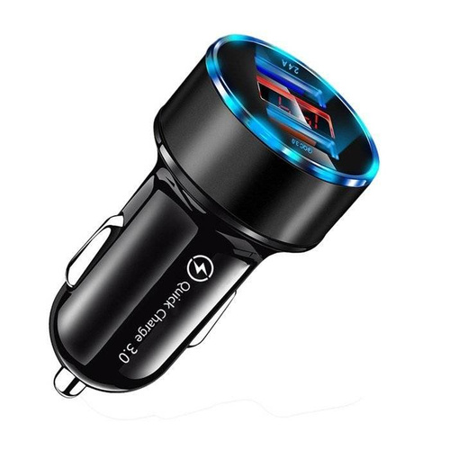 CA-003 | Snelle 2x USB-autolader met LED-display | Snel opladen 3.0 | Voltmeter