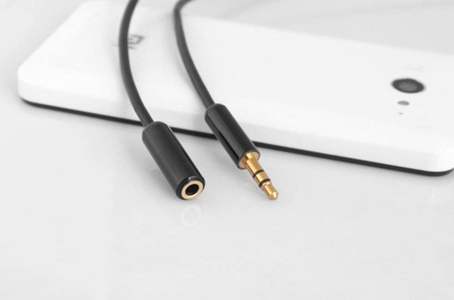 AFB-2-2M-Negro | Cable de extensión miniconector | terminales y conectores chapados en oro | Calidad de sede