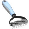 PDS-179-BLEU | Brosse pour brosser la fourrure et le sous-poil | Tondeuse pour animaux | Peigne d&#39;entretien de la fourrure