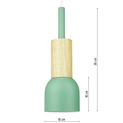 Suspension minimaliste en bois avec douille E27 pour salon, chambre à coucher | vert | YG-XD002C-G