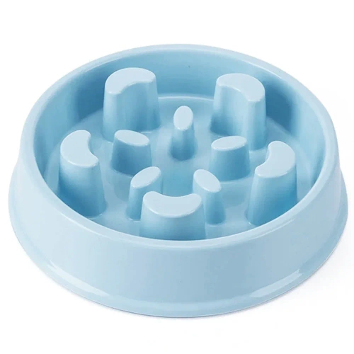 CWP-B18-BLUE | Корм для домашніх тварин Slow Bowl | Миска з нековзкими накладками