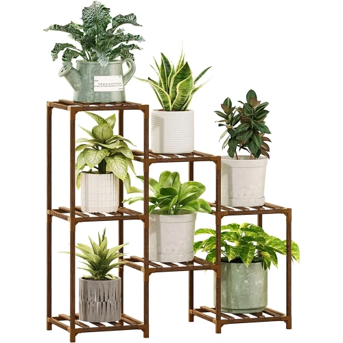 NZ251-BAMBOO | Wooden flower stand for flower pots | Plant stand | Flower shelf