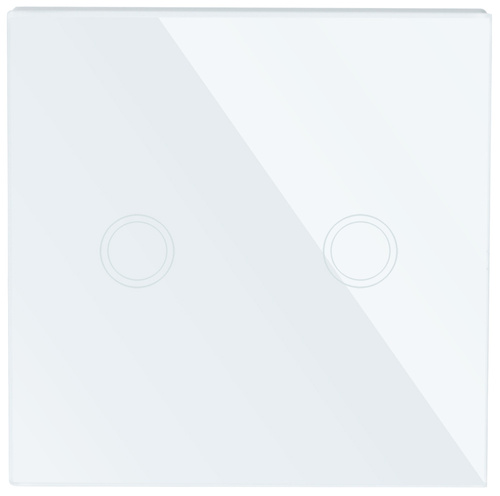 SW86-2 | Dual touch light switch | toughened glass | white