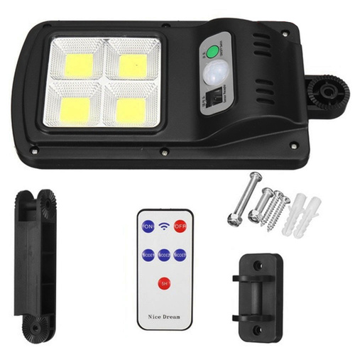 LD-S4 | LED solar garden lamp with motion and twilight sensor IP65 | 48 COB LEDs | IR remote control