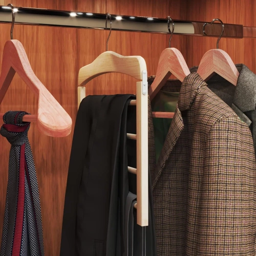 S-8101-WOOD | Clothes hanger | Swivel trouser hanger