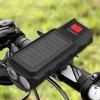 LED-Fahrradbeleuchtung mit Solarladung und Hupe 130 dB | 400 lm | wasserdicht | QX-LY-17-2