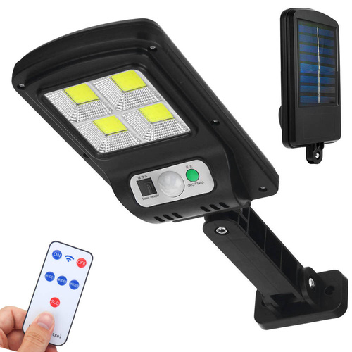 LD-S4 | Solarlampen für Außen | 48 LEDs Solarleuchten 120° Superhelle Solar Wandleuchte mit Bewegungsmelder und Dämmerungssensor | IP65 Wasserdichte Garten Sicherheitswandleuchte mit Fernbedienung