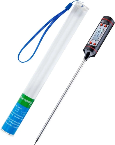 TP-101-SORT | Digitalt køkkentermometer | Termometer med sonde | En anordning til at kontrollere temperaturen på fødevarer