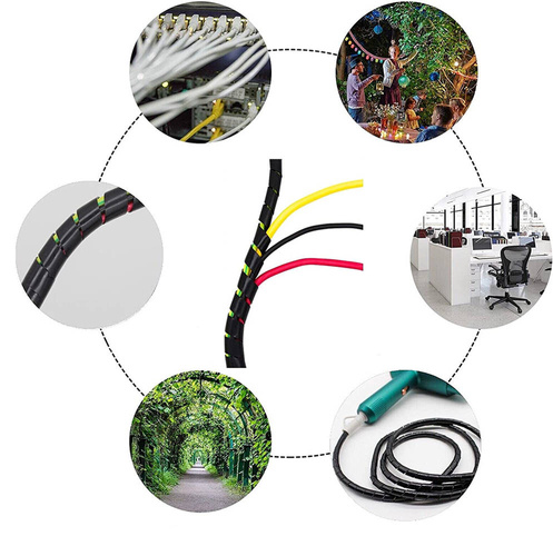 CRG-001-10M | Organizador, funda, cable y trenza de alambre | Negro 20mm