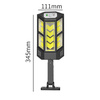 LD-05-M | Garden LED solar lamp with motion and twilight sensor size M | IP65 | 124 COB LEDs | IR remote control