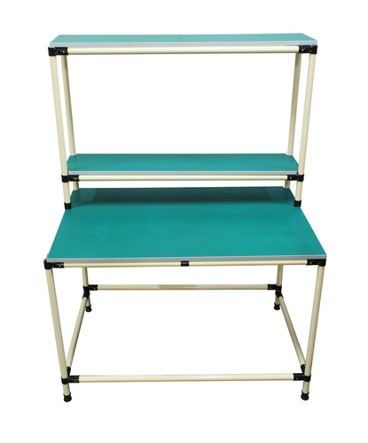 Warehouse packing table | table top + 2 shelves