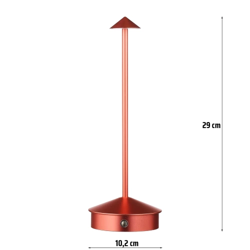 HJA32-ROSEGOLD | Bordlampe med indbygget batteri | Natlampe med tre farver lys | Atmosfærisk lampe til hotel eller restaurant