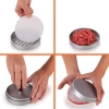 HM-S117-ZILVER | Burgervorm | Vleespers | Een formulier voor het bereiden van vlees voor de grill
