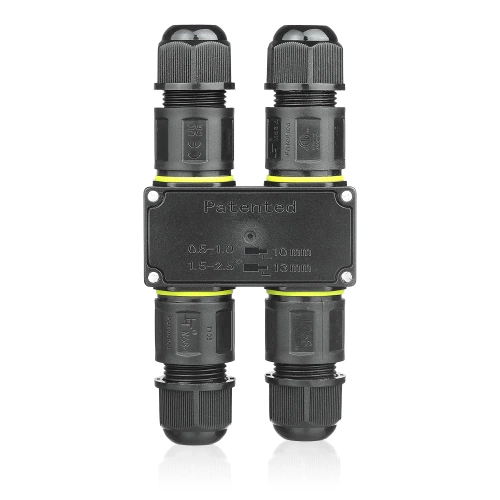 Waterproof Cable Junction Box IP68 | 3-pin, 450 V, 24 A, for 4–11 mm cables, self-locking connector | M684-H