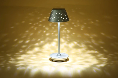 HJA15-GOLD | Stolní lampa s vestavěnou baterií | Noční lampa se třemi barvami světla | Atmosférická lampa do hotelu nebo restaurace