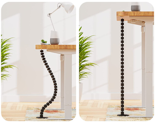 QN-1501 | Housse pour câbles et fils 1,3 m | Canal de câble vertical | Noir