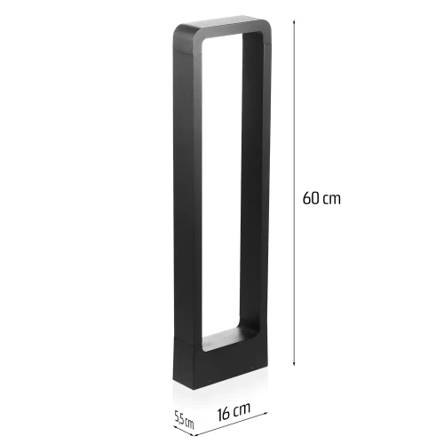 LLM-60CM | Moderne staande tuinlamp, LED-mast | Aluminium 60cm, IP54, 10W=1200lm