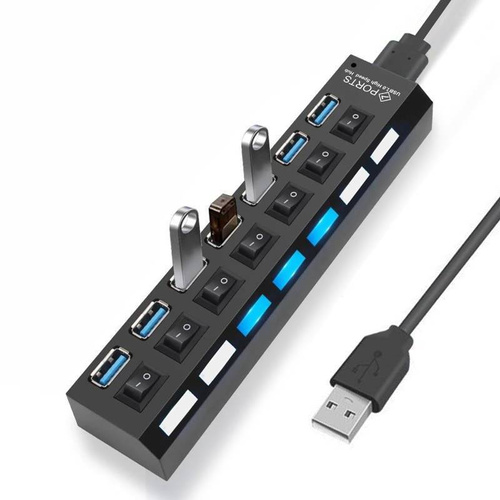 YT07 | USB 2.0 HUB voor 7 poorten | USB-splitter/splitter