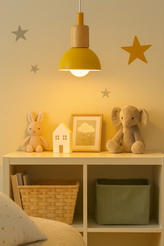 Luminária pendente com cúpula amarela e detalhe em madeira | estilo escandinavo minimalista com soquete E27 | yg-xd002a-y