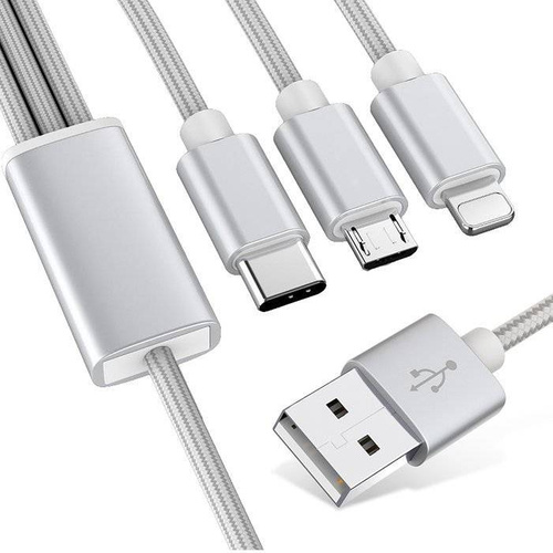 UC-005 | 3in1 1.2M | USB cable to charge your phone 3in1 - Micro USB / Lightning / Type-C