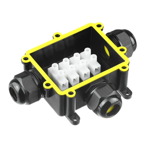 Boîte de dérivation étanche IP68 à 3 pôles | Connecteur électrique 450 V 24 A pour câbles 3–14 mm | M686-T