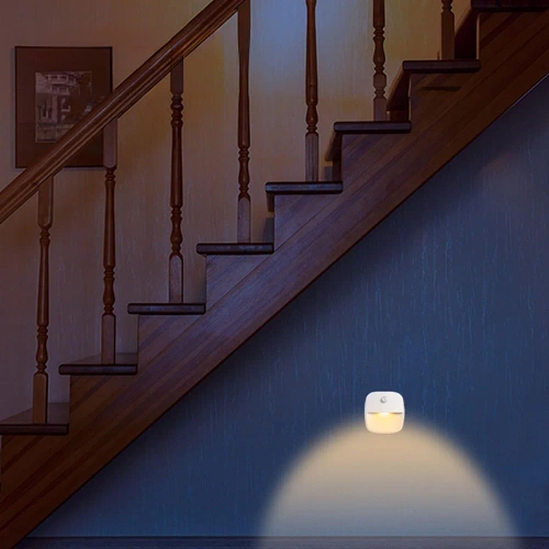 C4907-BRANCO | Luz noturna sem fio | Candeeiro com sensor crepuscular e sensor de movimento | Iluminação de escadas alimentada por bateria