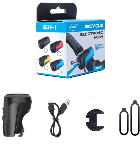 Sonnette de vélo électronique avec alarme 125 dB | Sonnette étanche avec fonction d'alarme antivol | EH-128