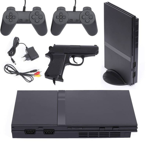 Retro-Spielekonsole für den Fernseher | 2 Controller + Pistole | 16 eingebaute 8-Bit-Spiele | RS-79
