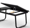 Mesa plegable para portátil con ángulo de inclinación ajustable | Mesa funcional con tablero adicional | Soporte de cama móvil | LFD-5532-BK