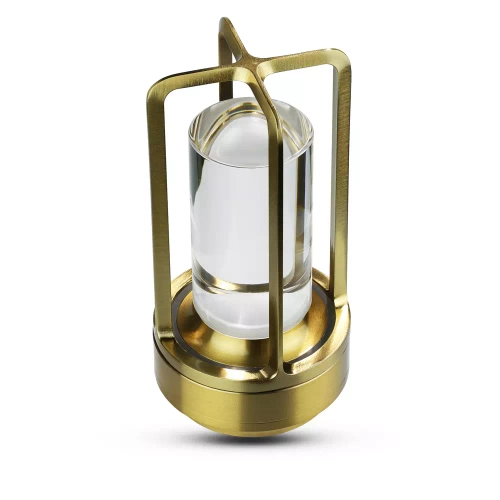 HJA27 | Lampada da tavolo LED da campeggio con batteria integrata da 2000 mAh e pannello touch | 3 colori di illuminazione, dimmerabili | Oro