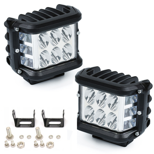 WL5035 | Par de lâmpadas de trabalho 2x 35W | DUAL LEDs - branco (permanente) e azul (sequencial) | 2 pedaços