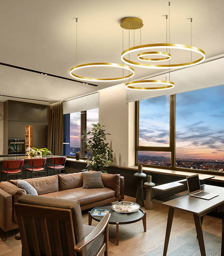 RLK-C04-157W-G | Multipart Modern Pendant Lamp | LED | Gold