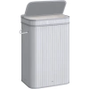 UYL-80L-WIT | Witte wasmand | Bamboe speelgoedcontainer | Houten kledingmand | Wasmand met één compartiment voor de badkamer