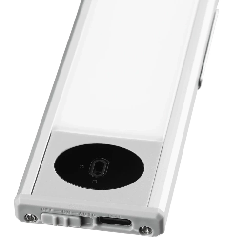 HSL-S30CM-PLATA | Lámpara para muebles con sensor de movimiento | Lámpara de noche inalámbrica con sensor | Lámpara LED debajo del armario, 30 cm