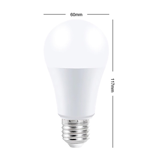 A60-RGB-9W | RGB LED žiarovka 16 farieb | E27 závit | guľa | IR diaľkové ovládanie