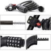 Bicycle combination lock | 100 cm security cable | 5-digit bike lock | anti-theft steel cable | BLC-566