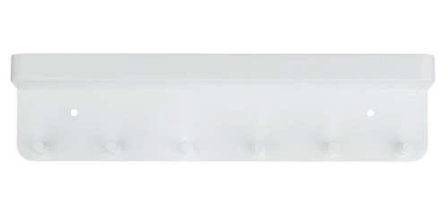 Schlüsselhalter aus Metall mit Ablage | Wandgarderobe mit Haken | weiß | ZW-J26-WHITE