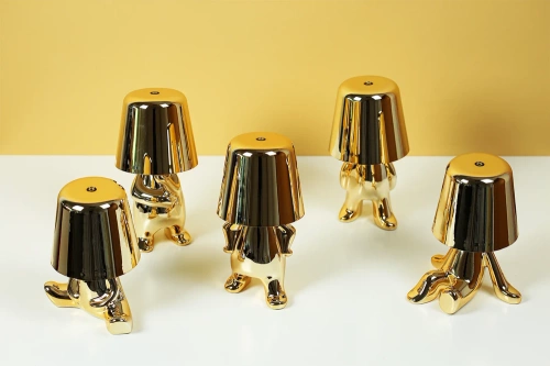 HJA23-A-GOLD | Modern table lamp with touch control | Night lamp with built-in battery