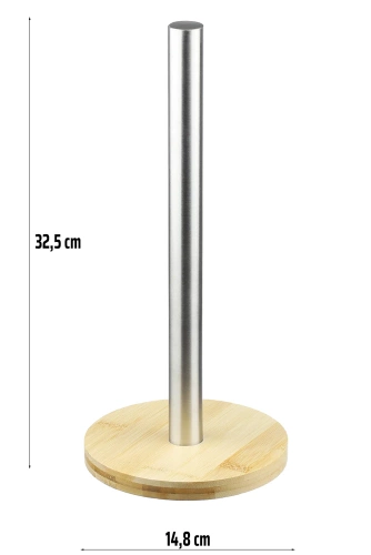 TH-325-ZILVER | Keukenpapierstandaard | Houder voor papieren handdoekjes